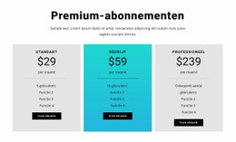 Klaar Voor Gebruik Siteontwerp Voor Premium-Abonnementen