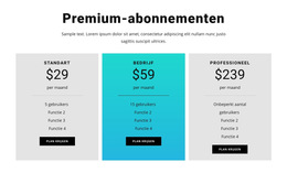 Premium-Abonnementen - Prachtige Kleurencollectiesjabloon