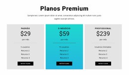 Planos Premium - Modelos De Sites