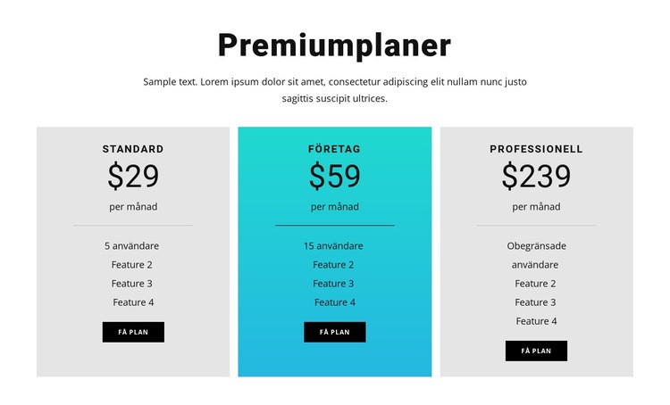 Premiumplaner CSS -mall