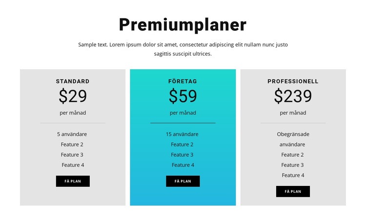 Premiumplaner HTML-mall
