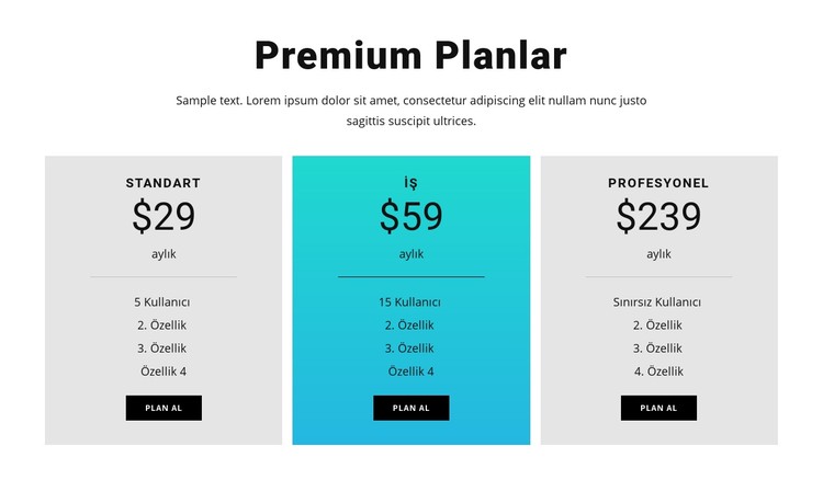 Premium Planlar CSS Şablonu