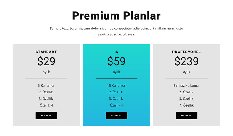 Premium Planlar HTML Şablonu
