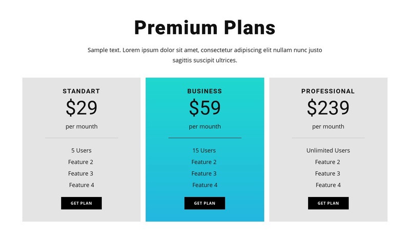 Premium Plans Webflow Template Alternative