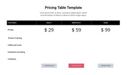 Competitive Pricing Free CSS Website