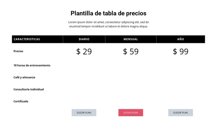 Precio competitivo Página de destino