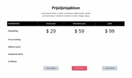 Concurrerende Prijzen Sjablonen Html5 Responsief Gratis