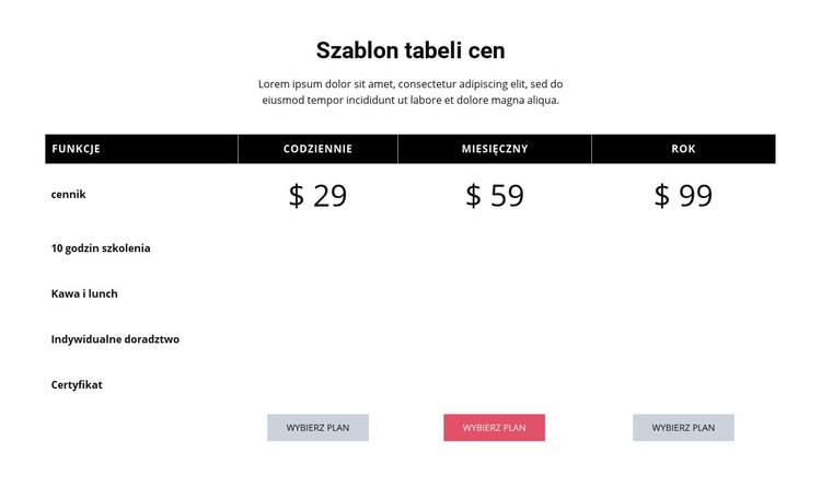 Konkurencyjne ceny Szablon HTML5