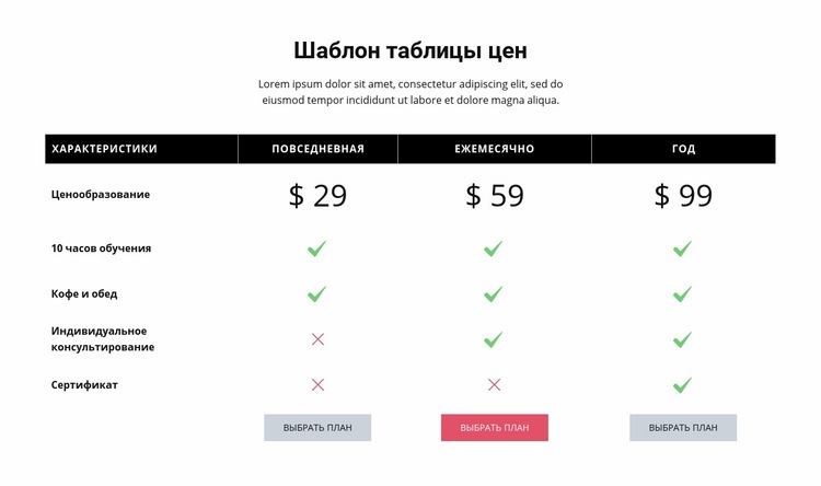 Конкурентное ценообразование CSS шаблон