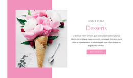 Unsere Dessertspezialitäten – Vorlage Für Website-Builder