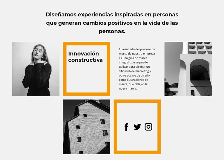 Fotos texto e íconos Plantillas de creación de sitios web