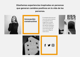 Fotos Texto E Íconos - Plantilla De Diseño De Sitio Web