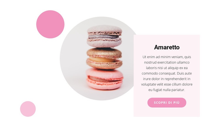 Ricette di amaretti Mockup del sito web