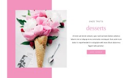 Onze Speciale Desserts Website Met Één Pagina