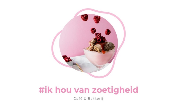 Dessert met frambozen Html Website Builder