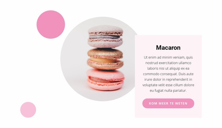Macaron recepten Website Builder-sjablonen