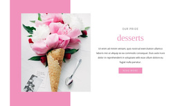 Our Specialty Desserts - Landing Page
