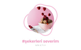 Ahududulu Tatlı - Işlevsellik Tek Sayfalık Şablon