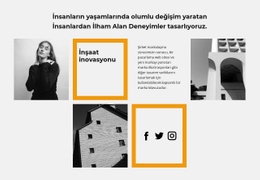 Fotoğraflar Metin Ve Simgeler - Web Oluşturucu