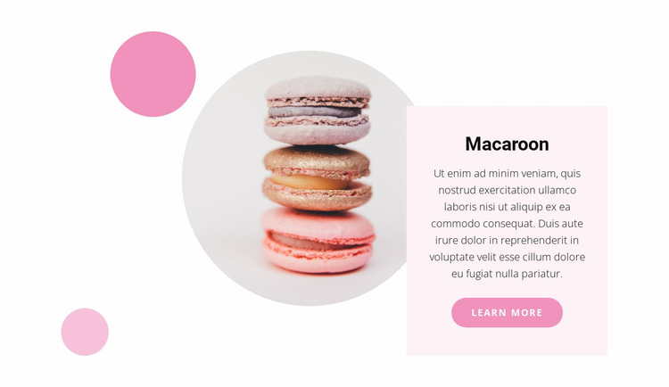 Macaroon recipes Website Mockup
