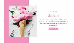 Our Specialty Desserts - Custom Wysiwyg HTML Editor