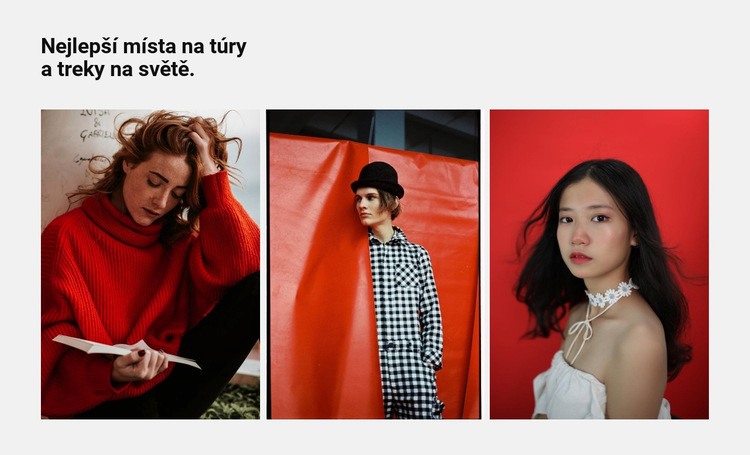 Galerie v červených barvách Šablona HTML