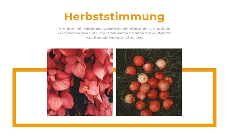 Herbstfarben in der Galerie CSS-Vorlage