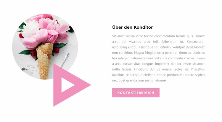 Über den Konditor Landing Page