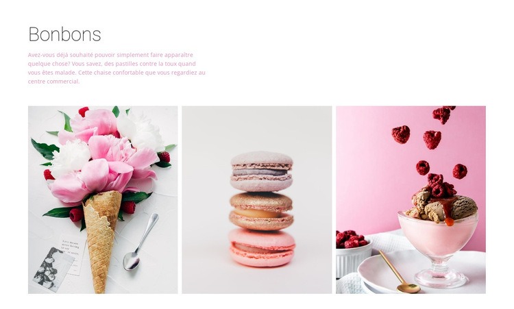 Galerie dans les tons roses Conception de site Web