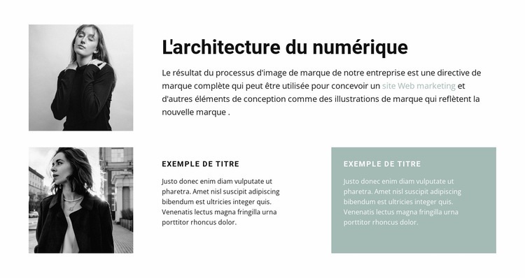 Femmes architectes Modèles de constructeur de sites Web