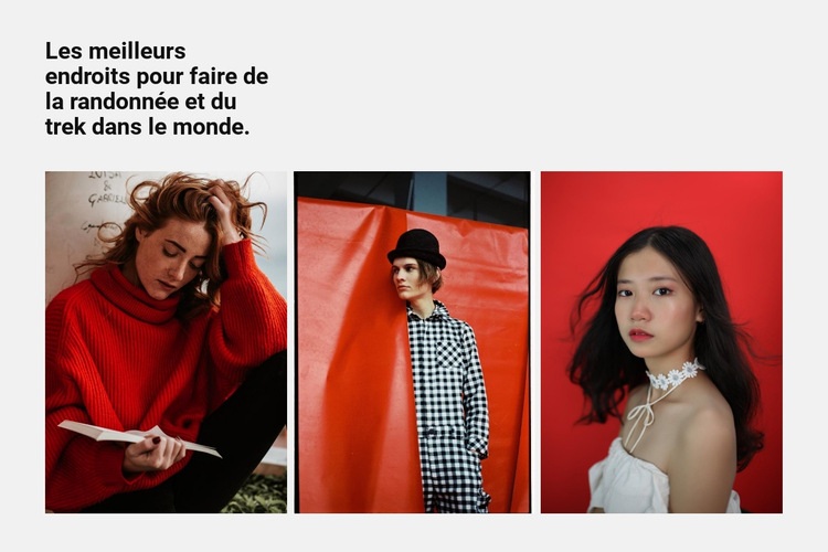 Galerie aux couleurs rouges Créateur de site Web HTML