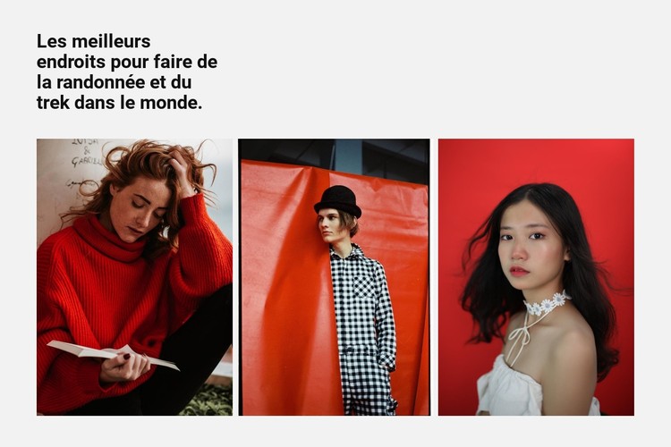 Galerie aux couleurs rouges Modèle CSS