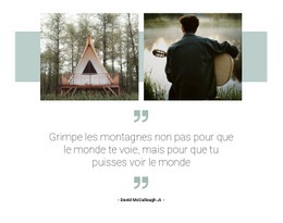 Mise En Page Pour Galerie Du Camp De Montagne