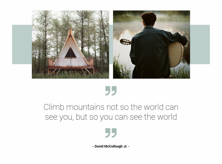 Gallery from the mountain camp Homepage Design