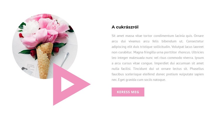 A cukrászról Weboldal tervezés