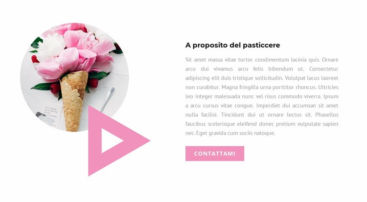 A proposito del pasticcere Mockup del sito web