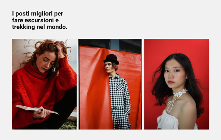Galleria nei colori del rosso Modello di sito Web