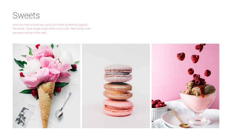 Gallery in pink tones One Page Template