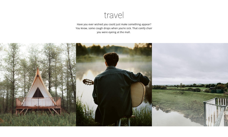 Gallery from wild travels One Page Template
