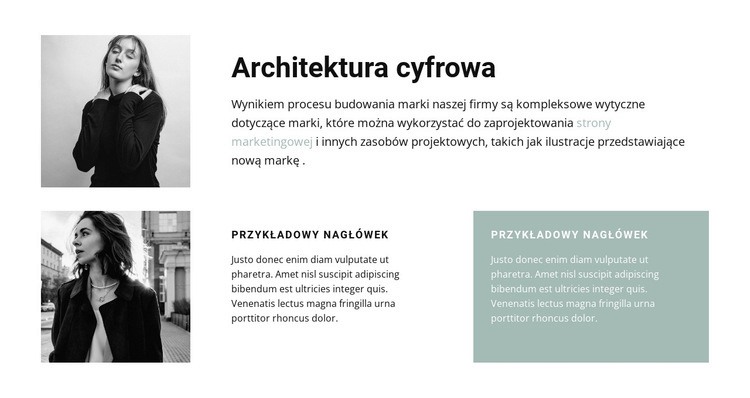 Kobiety architektki Makieta strony internetowej