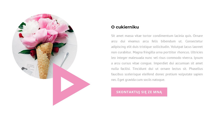 O cukierniku Motyw WordPress