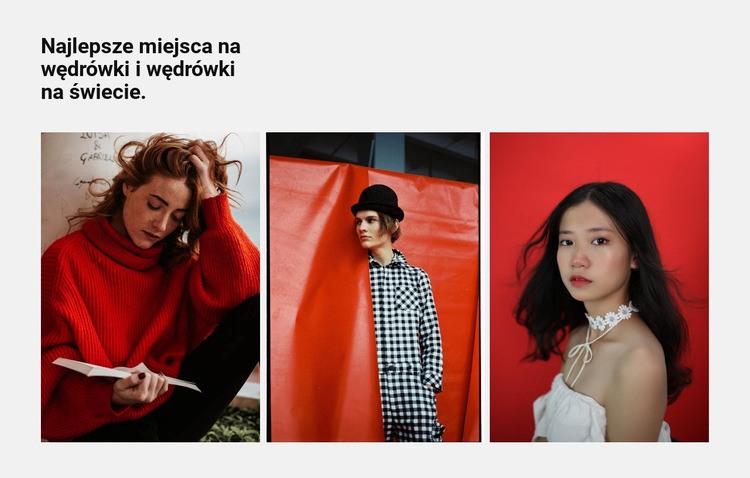 Galeria w czerwonych kolorach Szablon