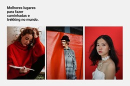 Galeria Em Cores Vermelhas - Modelo HTML5