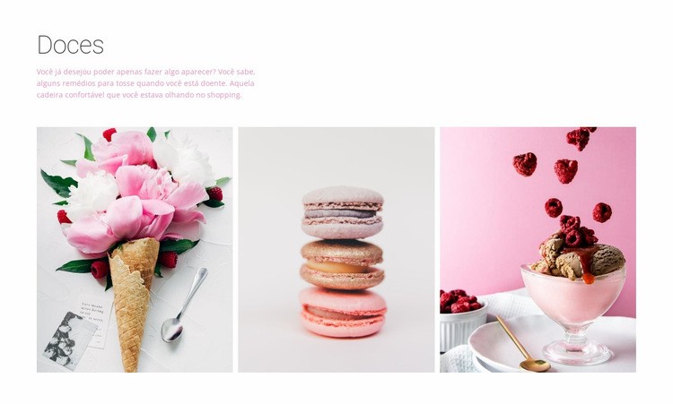 Galeria em tons rosa Modelo HTML5