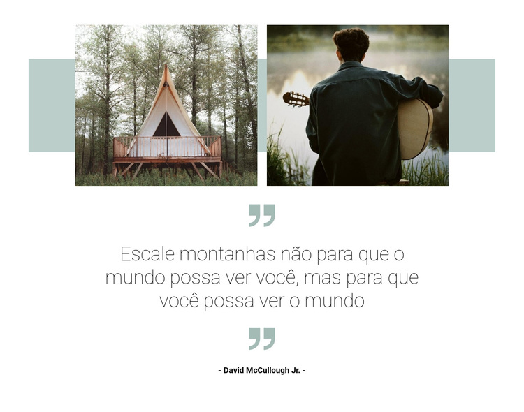 Galeria do acampamento de montanha Tema WordPress
