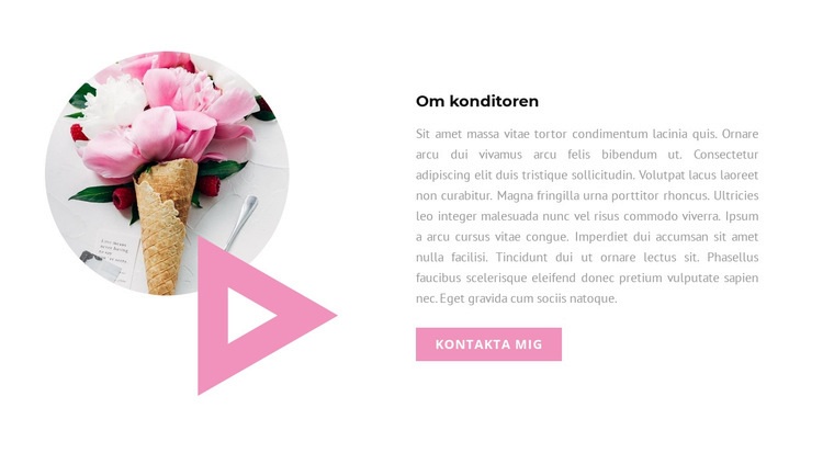 Om konditoren Webbplats mall