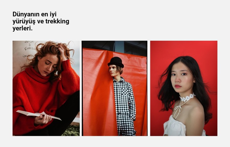 Kırmızı renklerde galeri CSS Şablonu