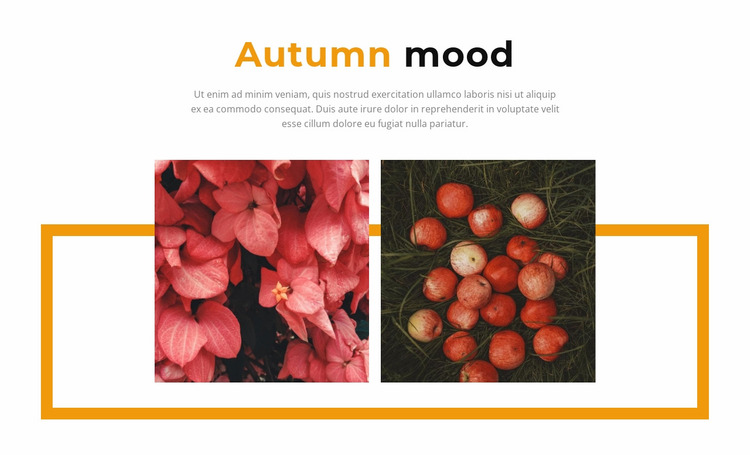 Autumn colors in the gallery Website Mockup