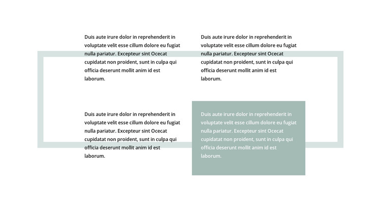 Cuatro bloques de texto Plantilla HTML