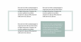 Начальный HTML-Код Для Четыре Текстовых Блока